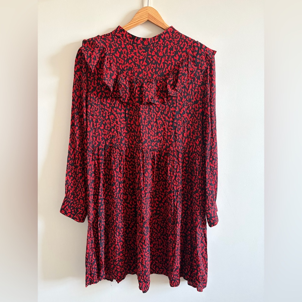 Zara Red and Black Women's Dress